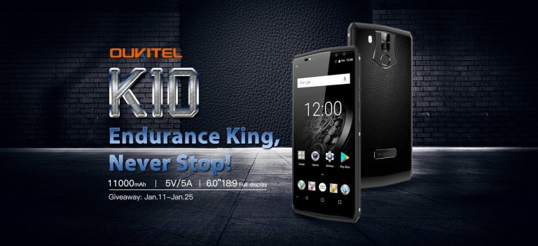 OUKITEL K10, il primo cellulare con batteria da 11000 mAh: confermate le specifiche