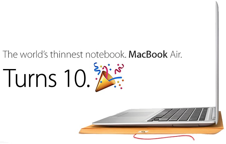 Buon compleanno MacBook Air, 10 anni e non sentirli