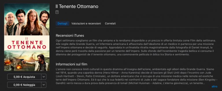 iTunes Store: ecco il film della settimana offerto da Apple