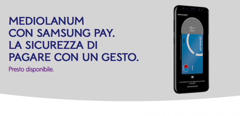 Mediolanum sarà uno dei primi partner di Samsung Pay in Italia