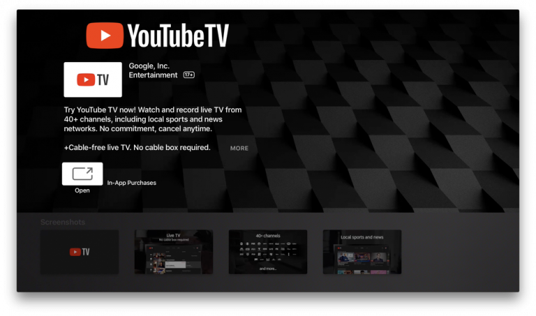 YouTube TV arriva finalmente su tvOS