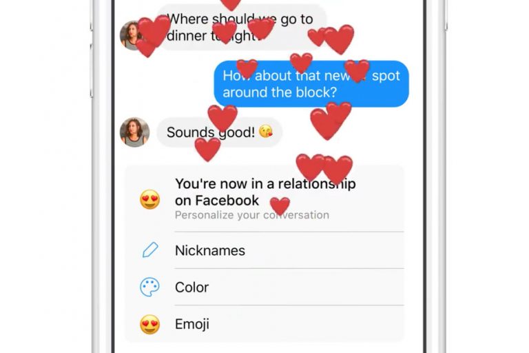 Facebook messenger aggiunge nuovi effetti per San Valentino