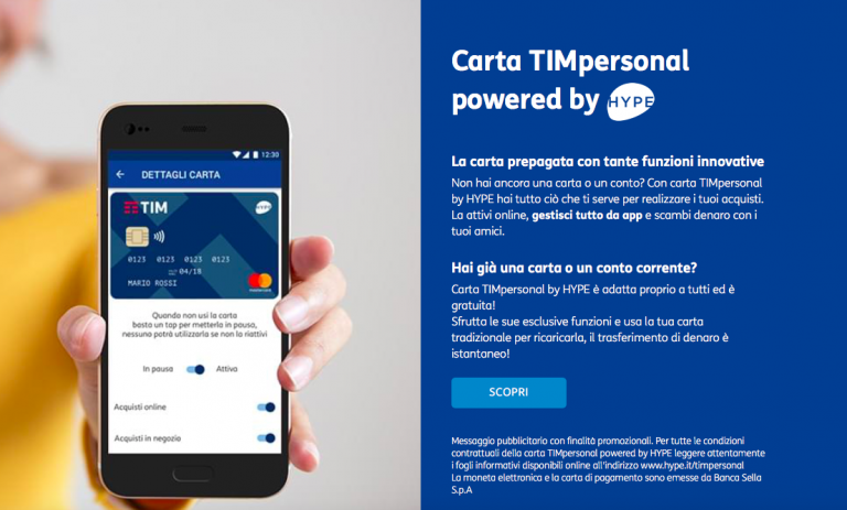 Tim crede in Hype, la partnership fa crescere il servizio “Personal”