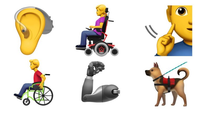 Apple introduce nuove emoji per rappresentare le disabilità