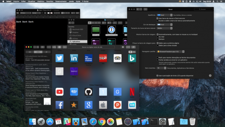 macOS 10.14 tema scuro