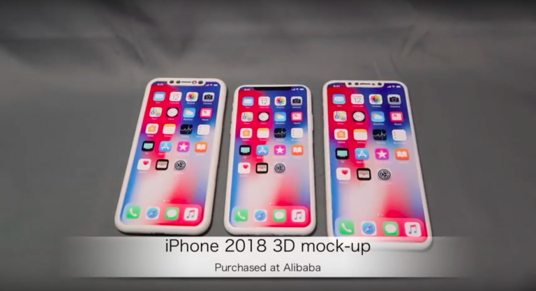 mockup degli iPhone del 2018