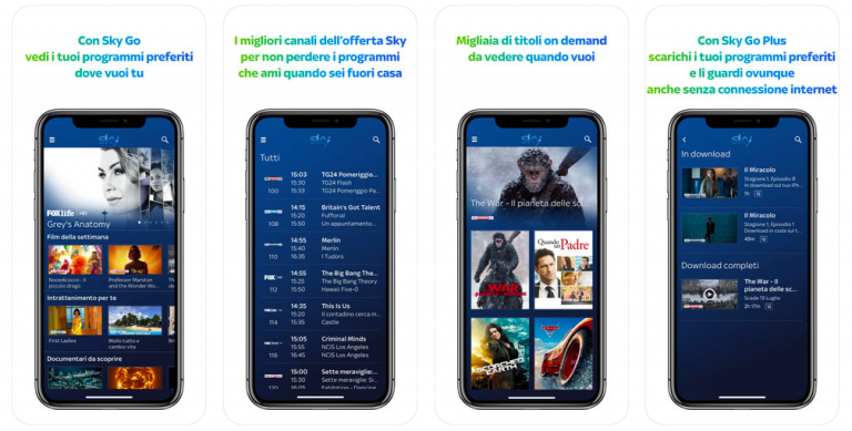 Sky Go si aggiorna su iOS, arriva una nuova interfaccia