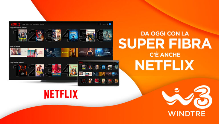 WindTre: arriva la nuova offerta con Super Fibra e Netflix