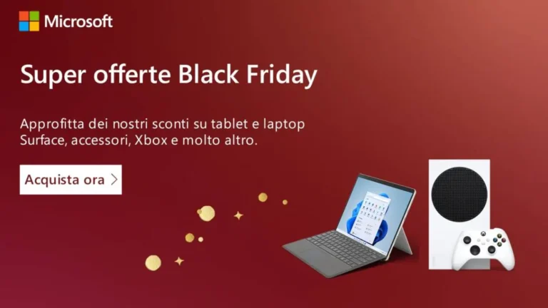 Microsoft annuncia le offerte del Black Friday, in sconto Surface e Xbox